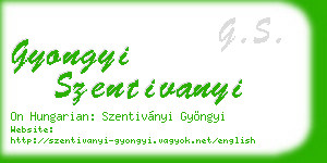gyongyi szentivanyi business card